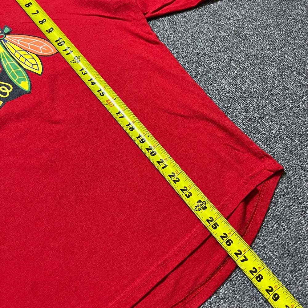 Vintage Reebok Chicago Blackhawks Shirt Large Red NHL Face Off Collection 2000s - Picture 8 of 9